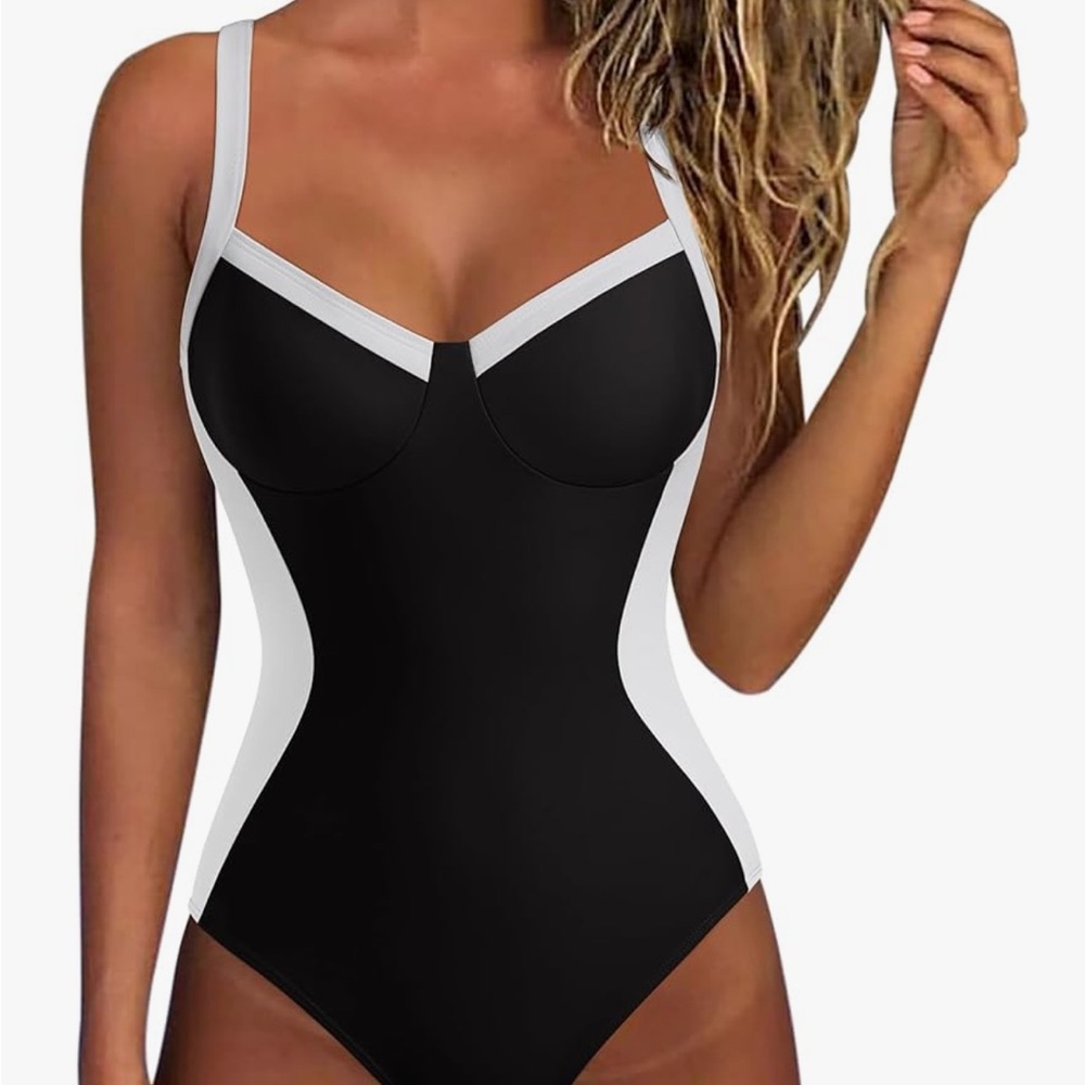 Timeless Black and White One Piece Swimwear